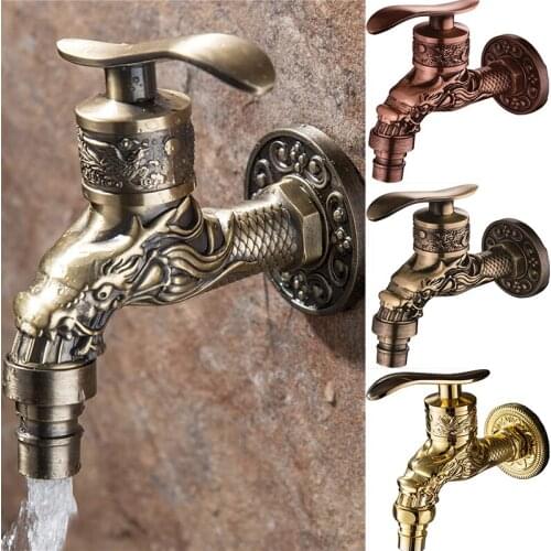 Outdoor Faucet Garden Bibcock Tap Balcony Washer Mop Tap Vintage Style Zinc Alloy 1/2" Interface Кран Для Ванной Torneira
