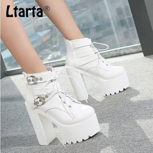 LTARTA Lace Up Sexy Women Platfrom Show Boots 2019 Nightclub Sexy High-heeled Womens Boots Winter Boots Women ZYW-659-1