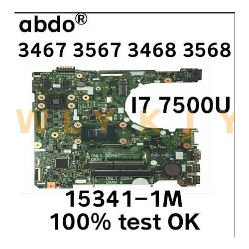 For Dell Vostro 3467 3567 3468 3568 laptop motherboard 15341-1 CPU I7-7500U motherboard has been 100% fully tested and working