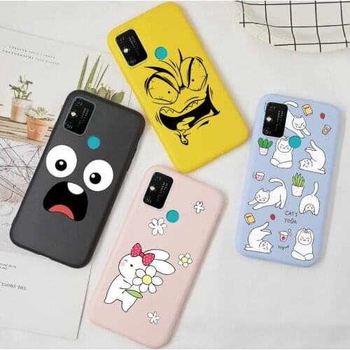 Cute Cartoon Case For Huawei Honor 9A 9C 9S 9X Pro Y5P Y7P Y8P 2020 Y9S Cover TPU Bumper Soft Pink For Huawei Y8P Phone Case
