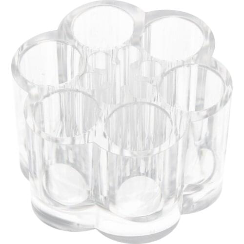 Mini Lipstick Brushes Bottles Organizer, 6 Slots, W/ Brush Rack