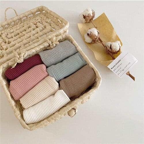 Fashion Baby Solid Color Girls Leggings Children Clothing Autumn Trousers Outerwear Cotton Boys All Match Thread Leggings White