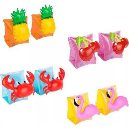 Inflatable swimming equipment Crab flamingo inflatable children swimming arm ring Double airbag safety sleeves floating sleeve