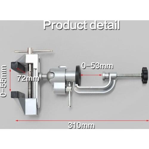 360 Degree Rotating Table Vise Multifunctional Aluminium Alloy Swivel Bench Vise Clamp Electric Drill Stand DIY handle Tools