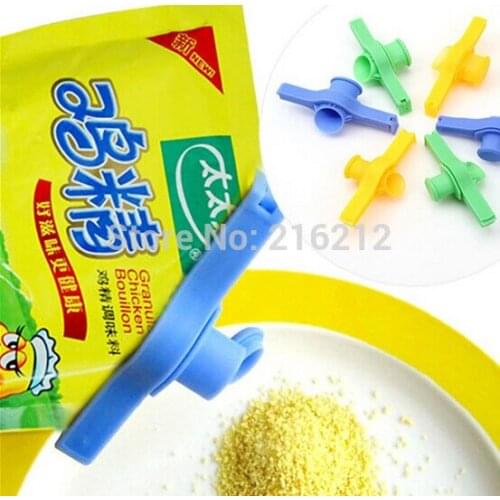 New Arrive Creative Home Plastic Sealing Bag Discharge Nozzle Food Tube Sealed Clip