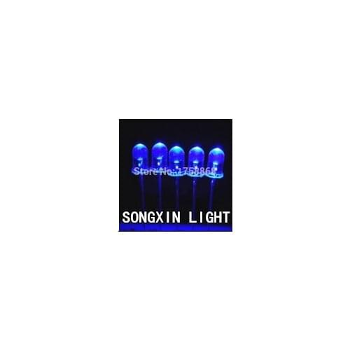 Wholesale 200 pcs Blue 5mm Round Super bright emitting diode LED bulb lamp Light 5000MCD