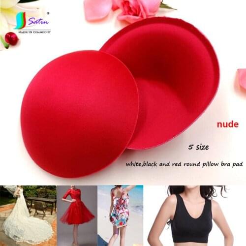 Swimsuit Wholesale Sponge Bra Pad Yoga Wedding Dress Swim Decoration Pillow White Black Red Round Sponge Chest Pad