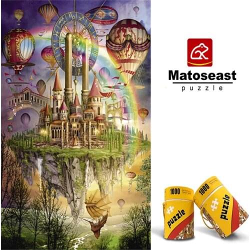 Rainbow City Puzzle Pure Wooden Jigsaw Puzzles 1000 Pieces for Adults and Children Kids Educational Toys