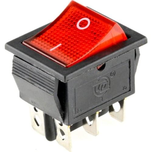 KCD4 Rocker Switch Power Switch 2 position/ 3 position 6 Pins Electrical equipment With Light Switch 16A 250VAC/ 20A 125VAC 1PCS