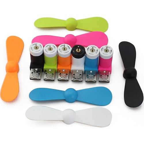 Portable Cute Flexible Mini USB 2 In 1 Fan Removable USB Gadgets Low Power For Powerbank PC Gamer Laptop OTG