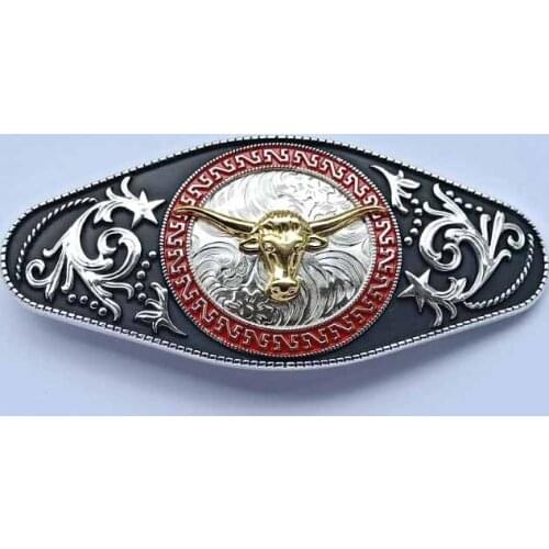 Running Horses And Bull Head Cowboy Cowgirl Western Belt Buckle