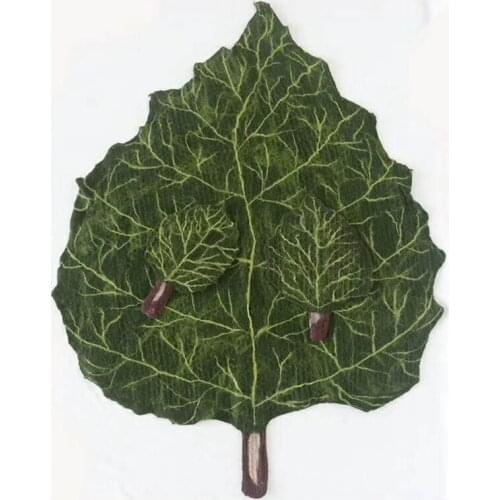 Wool Felted Leaf photography background Baby Merion blanket backdrop Newborn Leaf blanket Layer photo props