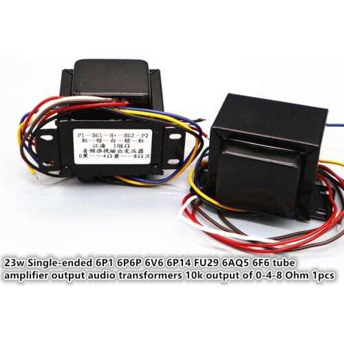 23w push-pull output transformer 6P1 6P6P 6V6 6P14 FU29 6AQ5 6F6 tube amp output audio transformers 10k output 0-4-8 Ohm 1pcs