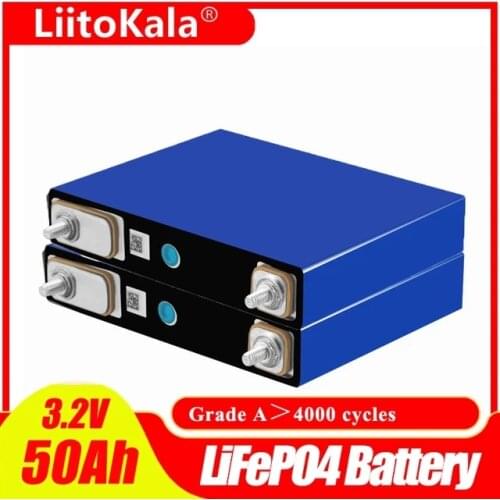LiitoKala 3.2v 50Ah lifepo4 cells lithium batteries for electric bike battery pack solar energy system EU US Tax Free
