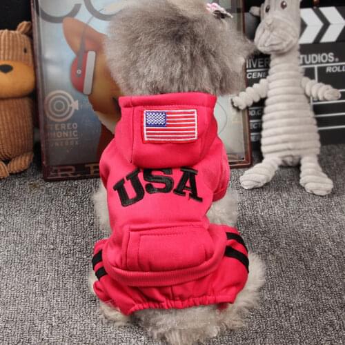 Spring and Autumn Wind Proof Pet Jumpsuit Cat Sweatshirt Thickened Puppy Clothes Small Dog Teddy Chihuahua Corgi Kawaii Cloth