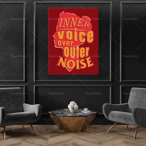 Inner Voice,Outer Noise,Psychologist Art,Therapist Print,Meditation Poster,Meditation Wall Art,Psychologist Gift