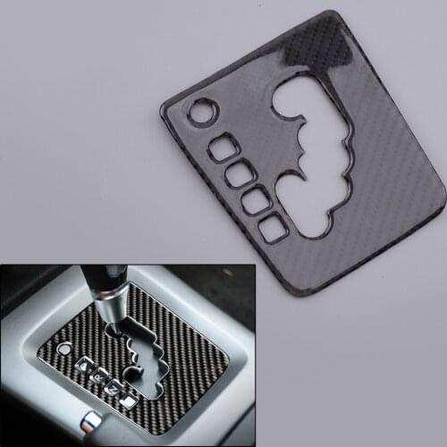 Interior Console Gear Shift Panel Trim Cover Decor Carbon Fiber Fit For Subaru Forester 2008 2009 2010 2011 2012 Left Hand Drive