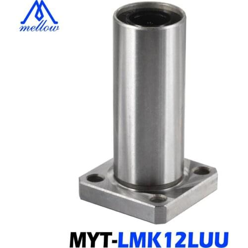 TOP Quality Cnc MYT Flange BEARING LMK12LUU 12x21x57mm 12mm Ball Bearing For Ultimaker 2 UM2 3D Printer linear Rod Parts