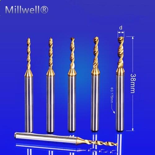 10PCS- free shipping,CNC solid carbide Tialn Coated micro PCB drill,woodworking router bit tool,aluminum plastic copper drill