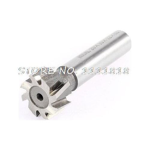 20mm x 10mm Cutting Tool 12mm Straight Shank 8 Flutes HSS T Slot End Mill