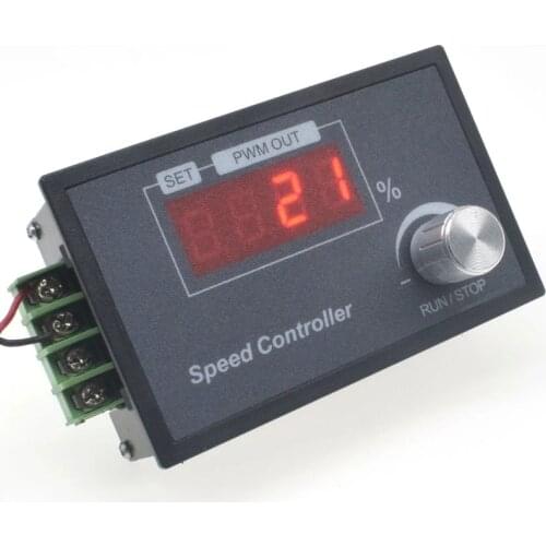 2021 NEW Digital display Panel 30A DC 6V~60V PWM Motor Speed Controller Slow start/stop revolving speed Time Adjustable