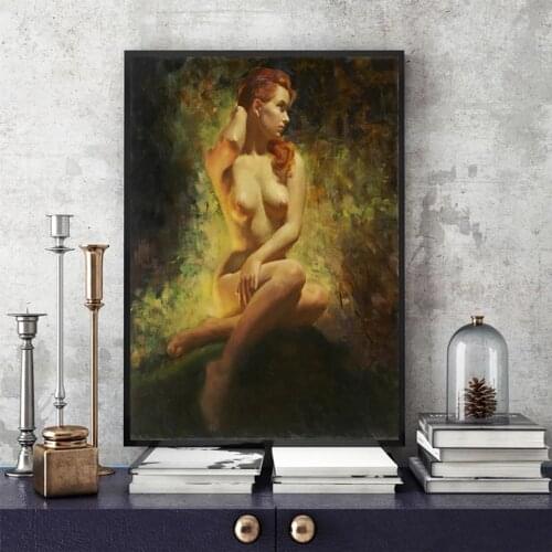 Abstract Nude Art Women Paintings On Canvas Retro Sexy Girl Posters And Prints Wall Picture For Living Room Home Decor