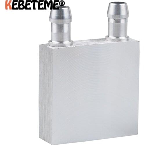 Newest For Liquid Water Cooler Heat Sink System Primary Aluminum Water Cooling Block 40*40*12MM Silver For PC Laptop CPU