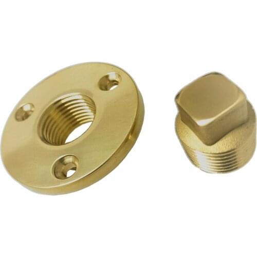Bronze Fit For 1 Inch Hole 1/2'' NPT Boat Cabin Garboard Drain Plug Cast