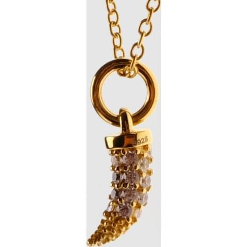 Amorita boutique silver925 with gold color ins tendy crescent moon Necklaces