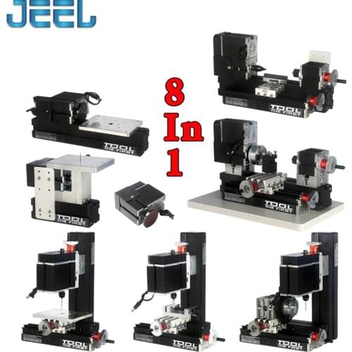 All-Metal 8 in 1 Mini Lathe machine, 12000r/min 60W, Milling, Drilling ,Wood Turning, Jag Saw, Sanding Machine