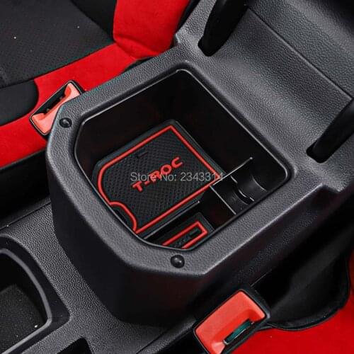 For 2017 2018 Volkswagen VW T-ROC T Roc TRoc A11 Car Central Armrest Box Storage Box Interior Stowing Tidying Styling Accessory
