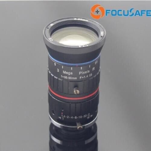 Focusafe 5-50mm 3Megapixel Manual iris CCTV Lens with 1/2.7" format