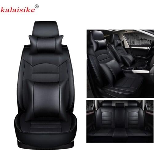 Kalaisike leather universal car seat covers for Chevrolet all models lacetti captiva sonic spark equinox Cruze Malibu Epica aveo