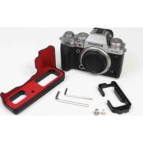 Camera Bag Leather Half Body Set Cover with quick plate For Fujifilm FUJI X-T4 XT4 Bottom Case With Battery Opening