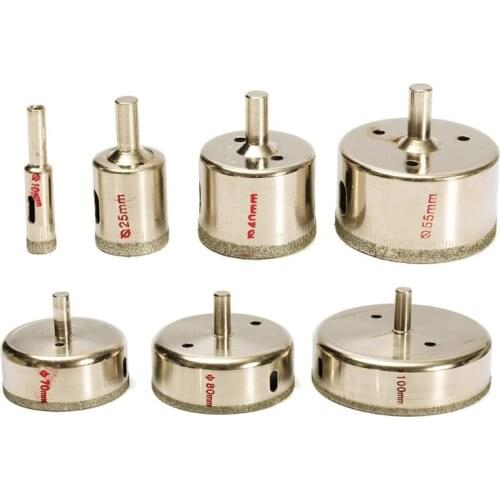 7pcs/set Diamond Coated Hole Saw Tile Ceramic Glass Marble Granite Core Drill