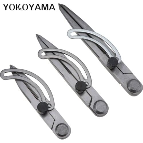 YOKOYAMA Measuring Spacing Compass Adjustable Leather Craft Rotating Tool Leather Marking Tools Scriber DIY Creaser Stitch