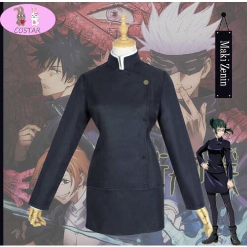 COSTARAnime Jujutsu Kaisen Maki Zenin Cosplay Costume Uniform Suit Top Skirt Carnival Halloween Party Outfit For Women Men New