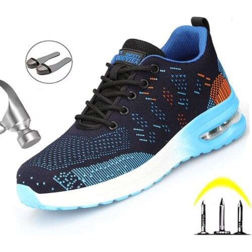 Indestructible Shoes Mens Safety Work Shoes Puncture-Proof Boots Breathable Sports Shoes Large Size 36-50 Direct Mail