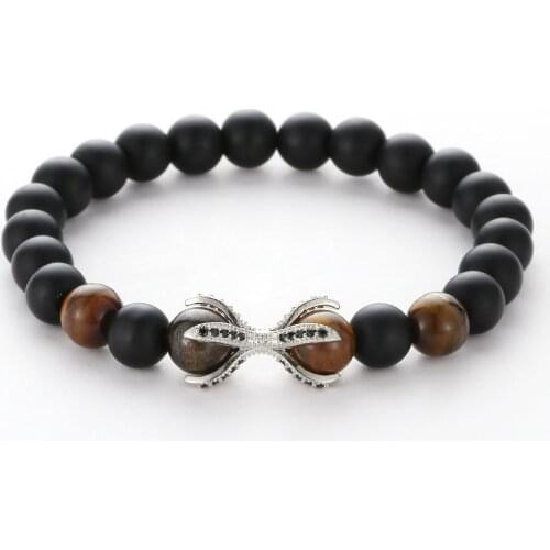 2019 new brown Lava Natural Stone Beads Bracelets for Women Vintage Design Volcanic Rock Bead Strand Bracelet Men Jewelry Gifts