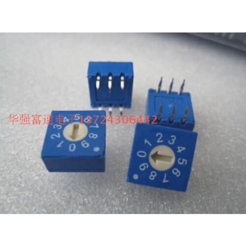 5PCS/LOT Original Taiwan ECE encoder ERDI series ring code digital switch digital 0-9 foot bit 3:3