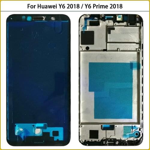 Original 5.7 inch For Huawei Y6 2018 LCD Holder Screen Front Frame Housing Case Middle Frame For Huawei Y6 Prime 2018 Replace