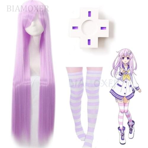 Nepgear Cosplay Wigs Cross Headwear Stocking Hyperdimension Neptunia Neptune Purple Heart Cross Hairpin Cosplay Prop