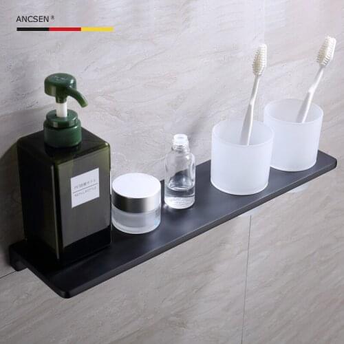 Bathroom Shelves Black Silver Gold Bathroom Shelf Kitchen Shelf Wall Shelf Shower Storage Rack Organizer Bathroom Accessories