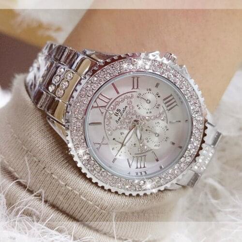 Luxury Brand Women Watches Quartz Watches Ladies Dress Crystal Diamond Watch Girl Bracelet Watches women relojes para mujer
