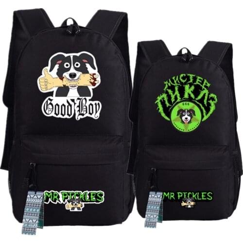 Mr Pickle Good Dog Printed Backpack School bag Women Men Cosplay Bag Student School Book Backpack Mochila Bags Gifts