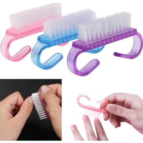 1/5 Pcs Plastic Nail Cleaning Clean Brush Hot sales Tool File Manicure Pedicure Soft Remove Dust Small Angle Clear Sets