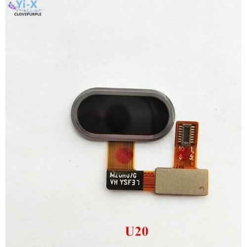 1PCS Black/White/Gold Fingerprint Sensor Scanner Flex Cable Home Button Return Key For Meizu U20