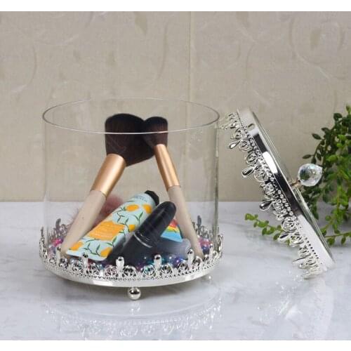 Nordic Glass Storage Jar Jewelry Cosmetic Container Candy Crystal Jars Dressing Table Organizer Home Decoration Ornaments