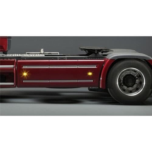 LED Side Skirt Light Body Side Lamp for 1/14 Tamiya Scania R470 R620 RC Truck Trailer Parts Accessories