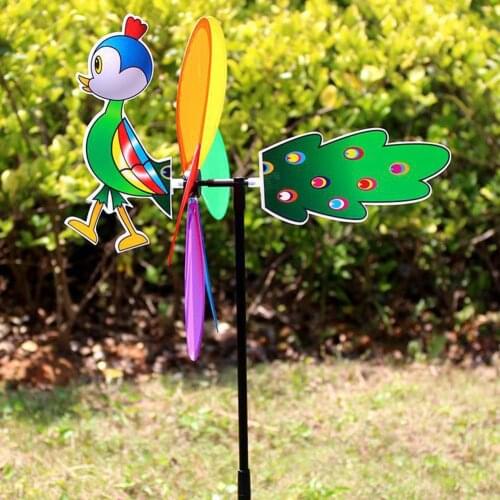 Bee Six Colors Three-dimensional Windmill Cartoon Children Toys Home Garden Decoration